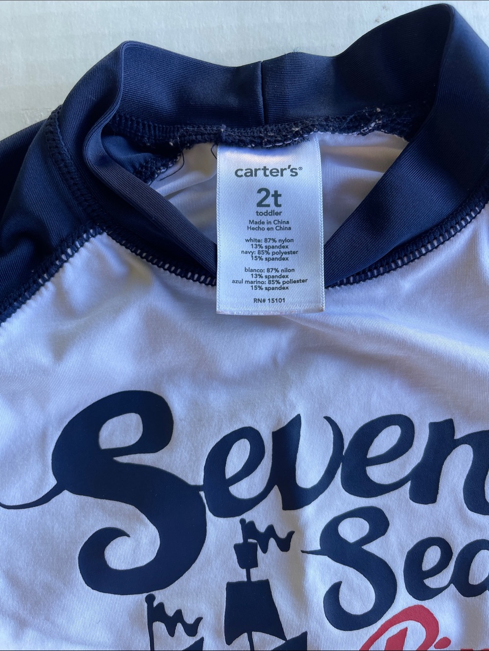 Carter's Navy & Red Pirate Rash Guard Set - Picture 2 of 9